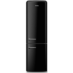 Lodówka AMICA FK3495.3FBAA Retro 186.5cm Czarna Total NoFrost
