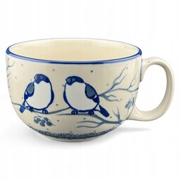 Filiżanka duża 350 ml Unikat Szare gile dek.