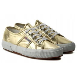 SUPERGA TRAMPKI ZŁOTE METALICZNE WIĄZANE 45 SŁP