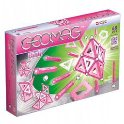Geomag Klocki Magnetyczne 68 El Pink Panels Różowe