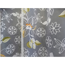 Mg Firana 125/916 Biała Kwiat pom 350x175cm Gotowa