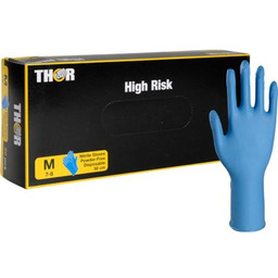 ABENA rękawice nitrylowe Thor High Risk 30cm niebieskie