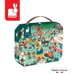 Puzzle w walizce Rodzina misiów 54 elementów Janod
