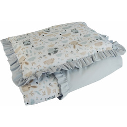 Pościel do łóżeczka z falbanką 100x135 LEŚNA POLANA