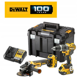 DeWALT Zestaw Combo szlifierka wkrętarka 2x5Ah+ Tstak DCK2080P2T
