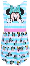 Turkusowo-biała sukienka w paski Myszka Minnie DISNEY 4
