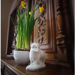 Ćmielów Baranek Wielkanocny Złoty 10,5 cm