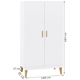 Szafa do pokoju dziecięcego biała mat 100 x