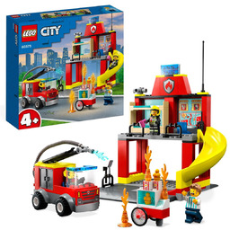 LEGO City, klocki, Remiza strażacka i wóz strażacki,