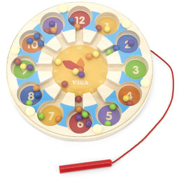 Viga Toys VIGA Drewniana Gra magnetyczna Zegar Labirynt