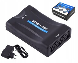 Adapter konwerter SCART Na HDMI AV EURO HD