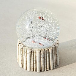 Kardynał kula śnieżna, czerwony ptak kula śnieżna zwierzę