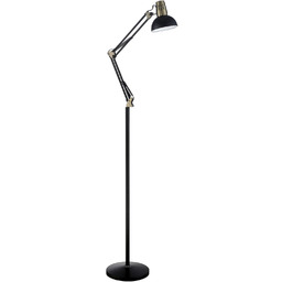 Lampa podłogowa ARTIC czarny mat, mosiądz antyczny 1xE27