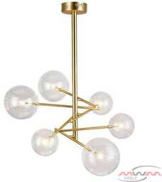 Lampa wisząca ASTRO złota - aluminium, szkło