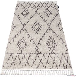 Dywan BERBER FEZ G0535 krem / brąz Frędzle