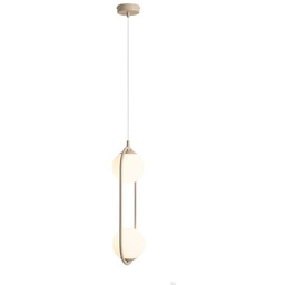 Lampa wisząca Riva 2 Metalowa Beżowa