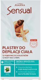 Joanna Sensual, plastry do depilacji ciała z aloesem,