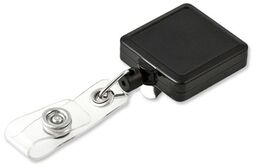 Retraktor Key-Bak Retract-A-Badge ID Square with Clip -