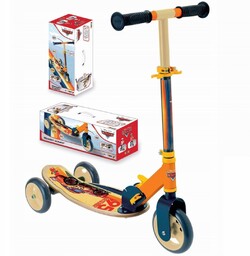 Smoby Hulajnoga Trójkołowa Cars Auta Drewniana