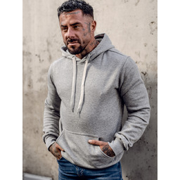 Bluza męska kangurka z kapturem szara Denley MB001A