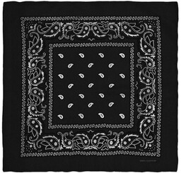 Czarna Bandana, Bandamka Męska -Pako Jeans- 100% Bawełna,