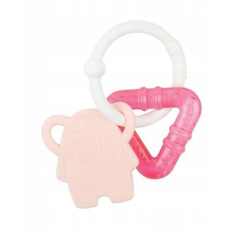 NATTOU Gryzak silikonowy i chłodzący Różowy słoń, 1
