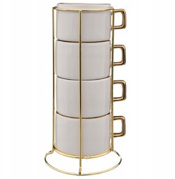 Filiżanka ceramiczna Na Stojaku 170 ml 4szt Zestaw