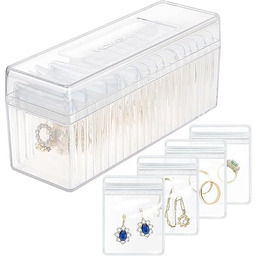 HOMEHIVE Akrylowy organizer na biżuterię, przezroczysty organizer
