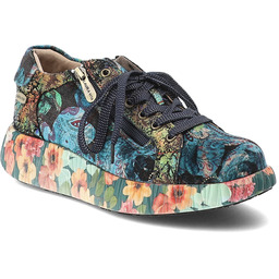 Laura Vita Wielobarwne Sneakersy Skórzane Obuwie Damskie