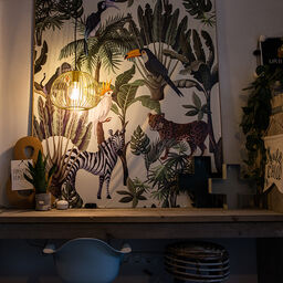 Designerska lampa wisząca złota - Wire Dough