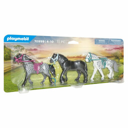 PLAYMOBIL, Trzy konie: fryz, knabstrup i koń andaluzyjski,