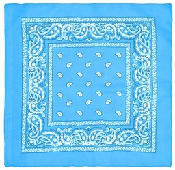 Błękitna Bandana, Bandamka Męska -Pako Jeans- 100% Bawełna,