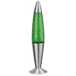 Duża Lampka Lawa Lampa Lava 42cm brokatowa Zielona