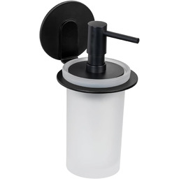 WENKO Turbo-Loc Dozownik mydła Bivio Black matowy, uchwyt