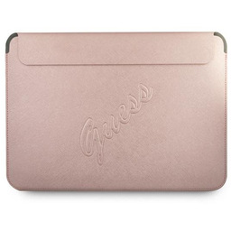 Guess Sleeve GUCS13PUSASPI 13'' różowy /pink Saffiano Script