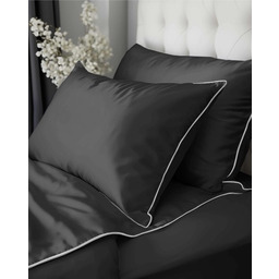 Pościel satynowa 180x200 Mako Satin 62 szara ciemna