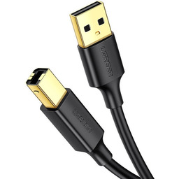 Ugreen US135 USB 2.0 A-B do drukarki, pozłacany,