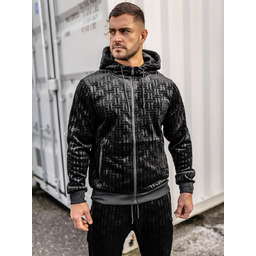 Dres męski welurowy czarny Denley 3B113A2