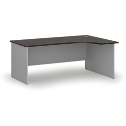 Narożne biurko PRIMO GRAY, 180x120 cm, prawe, szary/wenge