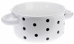 Miska ceramiczna w kropki 560 ml, biały