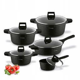 Zestaw garnków Starke Pro Brick Marble aluminiowe 10