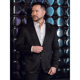 Marynarka męska aksamitna czarna Denley 24410