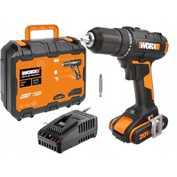 Wiertarko-wkrętarka Worx 20V WX108 45 Nm +akumulator +ładowarka