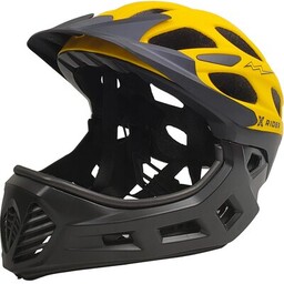 XRIDER Kask XR00KFH01 Czarno-żółty Full Face z odpinaną
