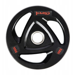 Talerz olimpijski ogumowany czarny TOX10 Hms 10 kg
