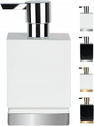 Spirella Dozownik mydła Roma, srebrny/biały