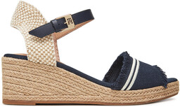 Espadryle Tommy Hilfiger Fringe Canvas Medium Wedge FW0FW08879