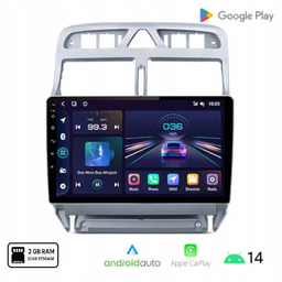 Radio Android Peugeot 307 bezprzewodowy Carplay Android Auto