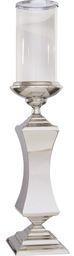 Świecznik srebrny z kloszem szklanym H60 cm Jasmine