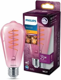 PHILIPS Lampa LED Classic E27 Giant Pink 25